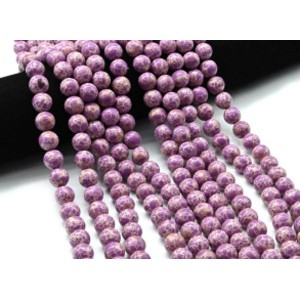 Бусины из варисцита шарик 12мм цв.сиреневый, 37см, 32 бусины (иск.)