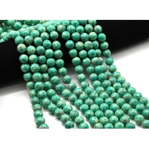 Бусины из варисцита шарик 12мм цв.зеленый, 37,5см, 32 бусины (иск.)
