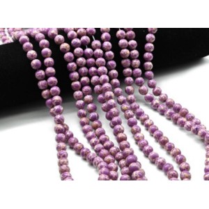 Бусины из варисцита шарик 8мм цв.сиреневый, 38см, 48 бусин (иск.)