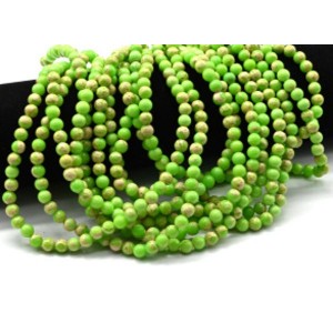 Бусины из варисцита шарик 6мм цв.салатовый, 38см, 63 бусины (иск.)