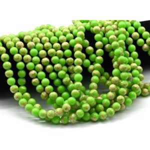 Бусины из варисцита шарик 8мм цв.салатовый, 38см, 46 бусин (иск.)