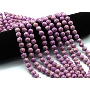 Бусины из варисцита шарик 10мм цв.сиреневый, 38см, 37 бусин (иск.)
