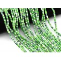 Бусины из каучука Африканские диски 4мм*0,4-1мм, цвет зеленый, 37см (иск.)