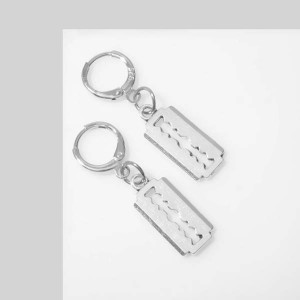 Серьги металл "Лезвие", цвет серебро Серьги металл "Лезвие", цвет серебро