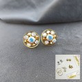 Набор для создания серёг "Яна" Crystal/Gold по МК М. Закировой