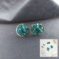 Набор для создания серёг "Яна" Blue Zircon/Gold по МК М. Закировой