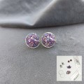 Набор для создания серёг "Яна" Amethyst Opal/Silver по МК М. Закировой