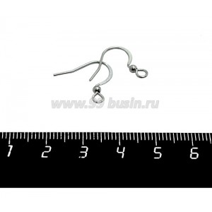 Швензы крючок нержавеющая сталь с шариком и плоской дужкой цвет стальной 1 пара