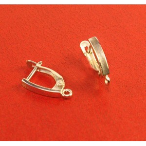 Швензы ювелирные № 10, 16*10*3 мм, родированное 0,1 мк посеребрение 12 мк, 1 пара, производство Россия