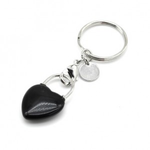 Брелок Сердце 20*30мм с агатом черным Брелок Сердце 20*30мм с агатом черным