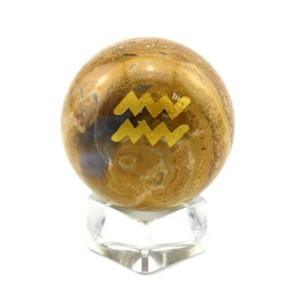 Шар из агата, знак зодиака "Водолей" диаметр 51мм