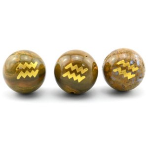 Шар из агата, знак зодиака "Водолей" диаметр 42-43мм