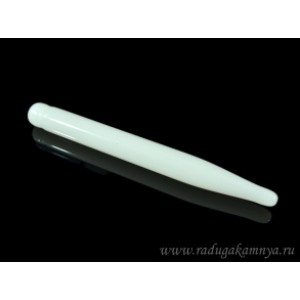 Массажер Гуаша из агата белого (имитация) "Палочка" 121*12мм (иск.)