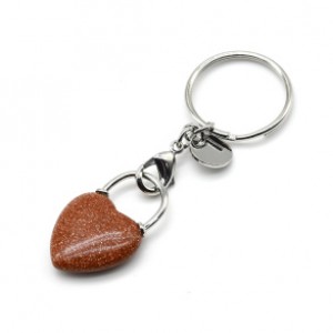 Брелок Сердце 20*30мм с авантюрином (иск.) Брелок Сердце 20*30мм с авантюрином (иск.)