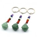 Брелок сатурн из авантюрина зеленого "7 чакр" 20*22мм