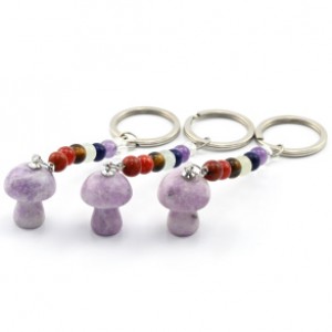 Брелок гриб из лепидолита "7 чакр" 15*24мм