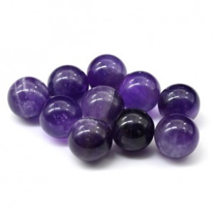 Аметистовые шарики 11мм 10шт.