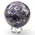 Шар из аметиста шевронного, диаметр 78мм, 657г Шар из аметиста шевронного, диаметр 78мм, 657г