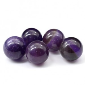 Аметистовые шарики 12мм 10шт.