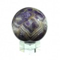 Шар из аметиста шевронного, диаметр 60мм, 307гр. Шар из аметиста шевронного, диаметр 60мм, 307гр.