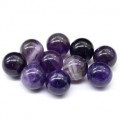 Шарики камень аметист 13мм, 10шт.