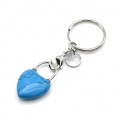 Брелок Сердце 20*30мм с бирюзой искусственной (иск.)