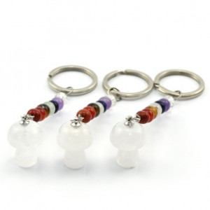 Брелок гриб из горного хрусталя 15*24мм