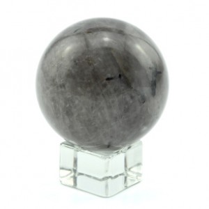 Шар из раухтопаза (дымчатого кварца) с турмалином, диаметр 51мм, 186г