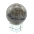 Шар из раухтопаза (дымчатого кварца) с турмалином, диаметр 49мм, 167г