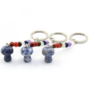 Брелок гриб из лазурита "7 чакр" 15*24мм Брелок гриб из лазурита "7 чакр" 15*24мм