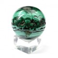 Шар из малахита с жеодой 43мм, 152г Шар из малахита с жеодой 43мм, 152г