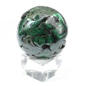 Шар малахитовый с жеодой 45мм, 154г
