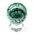 Шар из малахита с жеодой 49мм, 225г Шар из малахита с жеодой 49мм, 225г