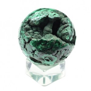 Шар малахитовый с жеодой 50мм, 212г