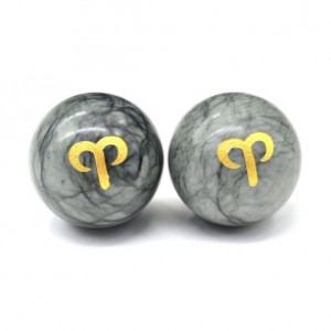 Шар из нефрита бовена, знак зодиака "Овен" диаметр 48-49мм. Шар из нефрита бовена, знак зодиака "Овен" диаметр 48-49мм.