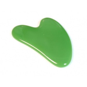Скребок Гуаша из нефрита (имитация) "Сердечко" 80*52мм (иск.)