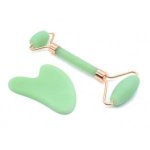 Набор массажеров Гуаша из нефрита светлого матового (имитация), 2 предмета в упаковке (иск.)