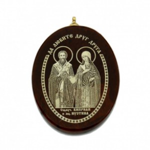 Брелок-кулон из обсидиана "Киприяновская" 40*31мм овал,