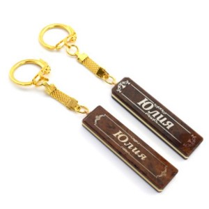 Брелок именной из обсидиана "Юлия" 55*14мм