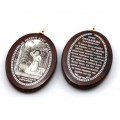 Брелок-кулон из обсидиана "Серафим Саровский" 40*31мм овал,