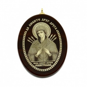 Брелок-кулон из обсидиана "Семистрельная" 40*31мм овал, Брелок-кулон из обсидиана "Семистрельная" 40*31мм овал,