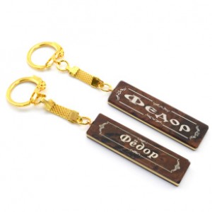 Брелок именной из обсидиана "Федор" 55*14мм