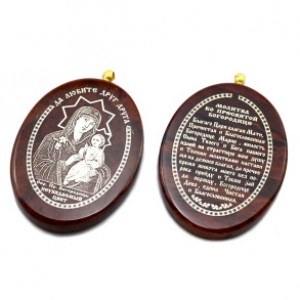 Брелок-кулон из обсидиана "Неувядаемый цвет" 40*31мм овал,