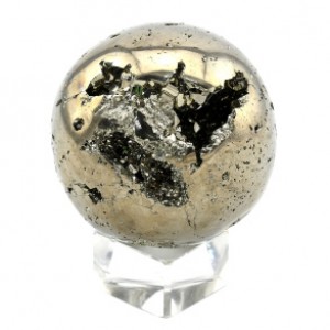 Сувенирный шар из пирита диаметр 57-58мм, 393г