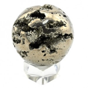 Шар с жеодой из пирита диаметр 59мм, 413г
