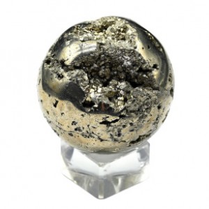 Шар пирита с жеодой 53мм, 334г (43-32)