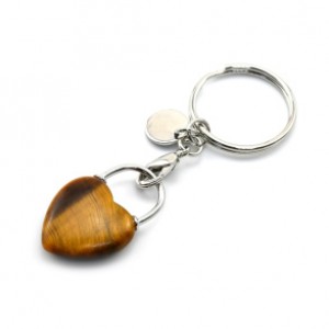 Брелок Сердце 20*30мм с тигровым глазом