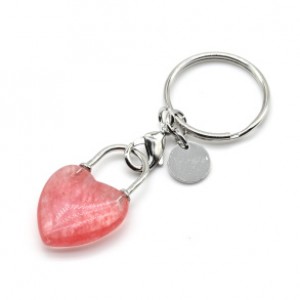 Брелок Сердце 20*30мм с халцедоном (иск.)