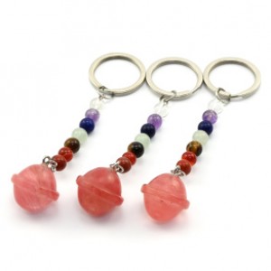 Брелок сатурн из халцедона "7 чакр" 20*22мм (иск.) Брелок сатурн из халцедона "7 чакр" 20*22мм (иск.)