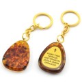 Брелок из янтаря с молитвой 30*40мм